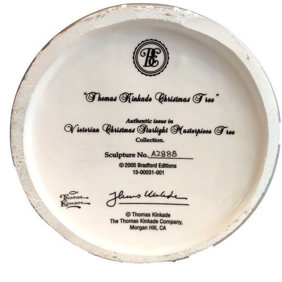 Vintage 2005 Thomas Kincade Christmas Tree Ceramic Base #A2888, Great cond. - Picture 5 of 12